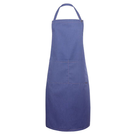 (6 pieces) KARLOWSKY | Chef Denim-Style Bib Apron – Vintage Blue - Cross-Back - 710×950 mm