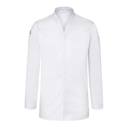 (6 pieces) KARLOWSKY | Chef Jacket DIAMOND CUT® Couture – White – Size 54 – Hidden press-stud front