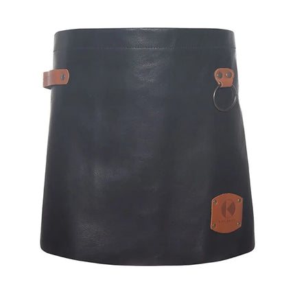 (6 pieces) KARLOWSKY | Genuine Leather Waist Apron – Black - 59x40 cm