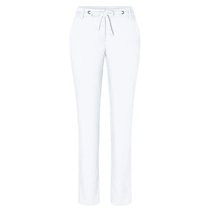(6 pieces) KARLOWSKY | Ladies' Stretch Chino Work Trousers – White - Size 36 - Easy-Care