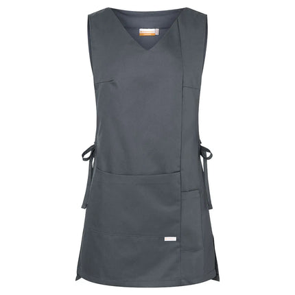 (6 pieces) KARLOWSKY | Ladies' Tabard Tunic Marilies – Anthracite Grey – Size 2 – Easy‑Care Poly‑Cotton