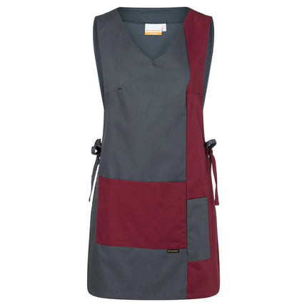 (6 pieces) KARLOWSKY | Ladies' Tabard Tunic Marilies – Burgundy – Size 3 – Easy‑Care Poly‑Cotton (35% Cotton / 65% Polyester)