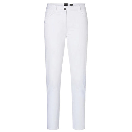 (6 pieces) KARLOWSKY | Men's 5-Pocket Work Trousers – White - Size 56 - Organic Cotton Stretch