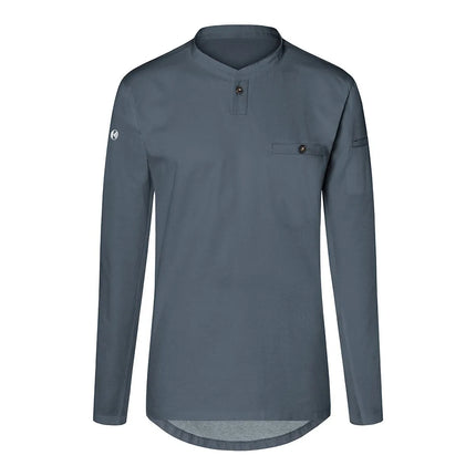 (6 pieces) KARLOWSKY | Men's Long Sleeve Performance Work Shirt – Anthracite - Size 5XL - Slim Fit