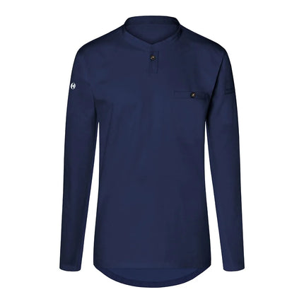(6 pieces) KARLOWSKY | Men's Long Sleeve Performance Work Shirt – Navy - Size XXL - Slim Fit