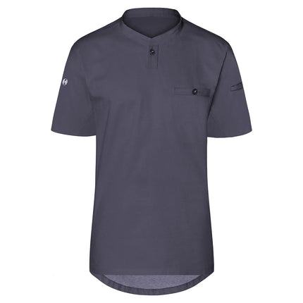 (6 pieces) KARLOWSKY | Men's Short Sleeve Performance Work Shirt – Slim Fit - Anthracite - Size M