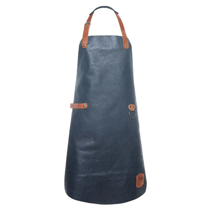 (6 pieces) KARLOWSKY | Professional Leather Bib Apron – Ink Blue - 600×820 mm