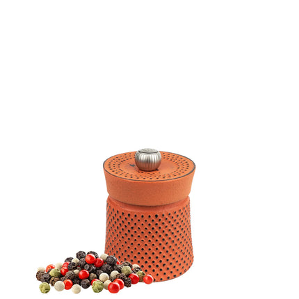 (6 pieces) PEUGEOT | BALI - Pepper Mill - Orange - Height: 80mm