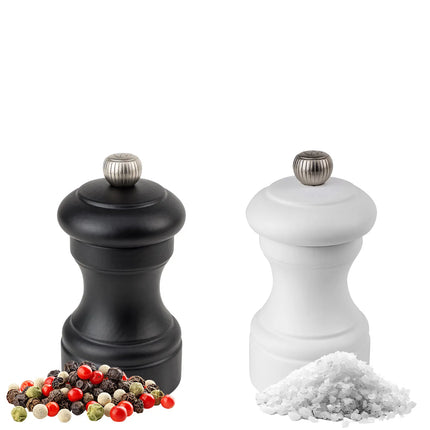 (6 pieces) PEUGEOT | BISTRO - Salt & Pepper Mill - Black & White - Height: 100mm