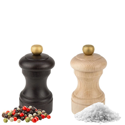 (6 pieces) PEUGEOT | BISTRO - Salt & Pepper Mill - Chocolate & Natural - Height: 100mm