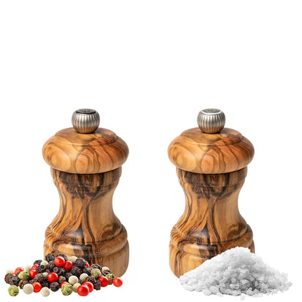 (6 pieces) PEUGEOT | BISTRO - Salt & Pepper Mill - Olive Wood - Height: 100mm