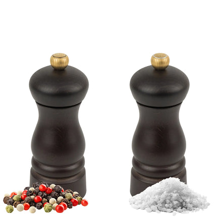 (6 pieces) PEUGEOT | CLERMONT - Salt & Pepper Mill - Chocolate - Height: 130mm