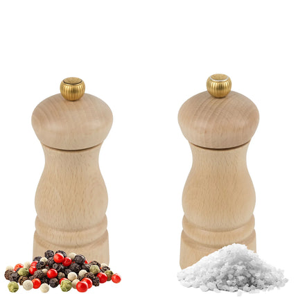 (6 pieces) PEUGEOT | CLERMONT - Salt & Pepper Mill - Natural - Height: 130mm