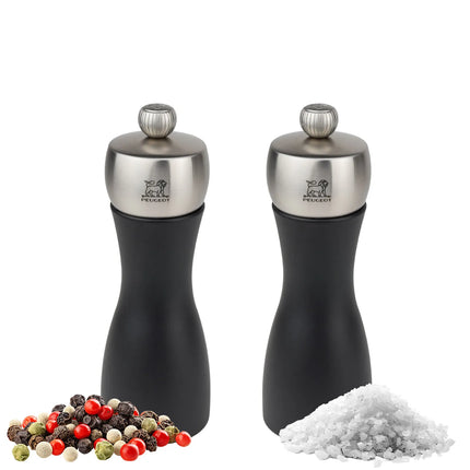 (6 pieces) PEUGEOT | FIDJI - Salt & Pepper Mill - Matte Black - Height: 150mm