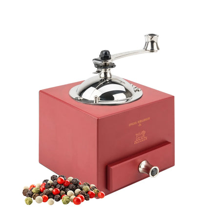 (6 pieces) PEUGEOT | LE MOULIN D'OLIVIER ROELLINGER - Pepper/Spice Mill - Chili Red - Height: 130mm