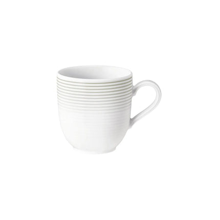 (6 pieces) SELTMANN WEIDEN | Blues Tulip Porcelain Coffee Mug with Handle – 280 ml - Pearl Grey