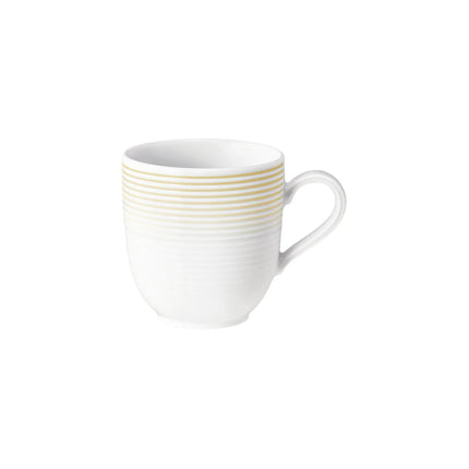 (6 pieces) SELTMANN WEIDEN | Blues Tulip Porcelain Coffee Mug with Handle – 280 ml - Sand Beige