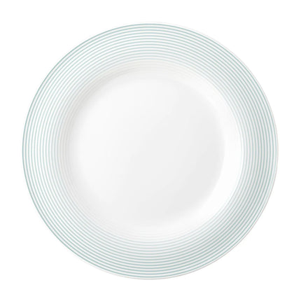 (6 pieces) SELTMANN WEIDEN | Flat Porcelain Dinner Plate Ø 28 cm – Arctic Blue - High-Gloss