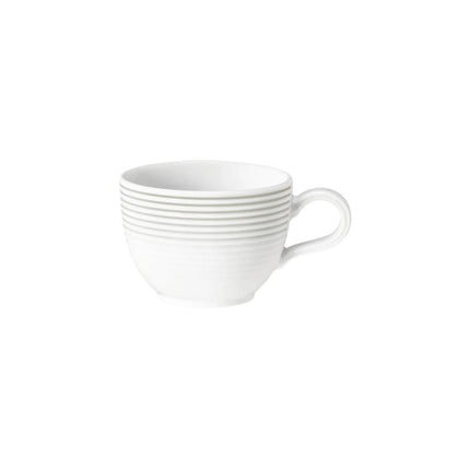 (6 pieces) SELTMANN WEIDEN | Porcelain Coffee Cups Blues – Pearl Grey, Tulip Shape – 180 ml – Dishwasher Safe