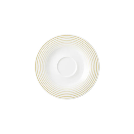 (6 pieces) SELTMANN WEIDEN | Round Espresso Saucer Blues – Sand Beige – Ø135 mm – High-Gloss Porcelain