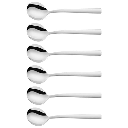 (6) ZWILLING | Dinner Soup & Cream Spoon Set – Deep, Wide Bowls - 18/10 Stainless Steel