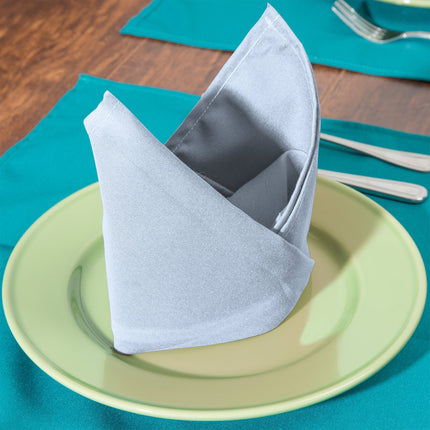 Khăn ăn xanh dương bằng polyester 100% Intedge 51 cm x 51 cm - Gói 12 cái