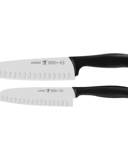 Bộ Dao Santoku 2 Món Henckels 1013700 Lưỡi Thép Không Gỉ Cán Nhựa Đen