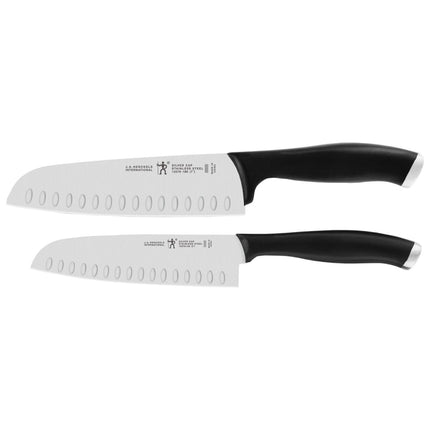 Bộ Dao Santoku 2 Món Henckels 1013700 Lưỡi Thép Không Gỉ Cán Nhựa Đen