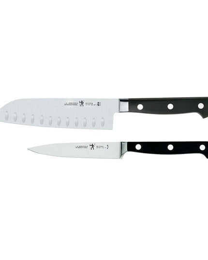 Bộ Dao Gọt & Dao Santoku Henckels 1012092 Thép Không Gỉ Cán Nhựa Đen