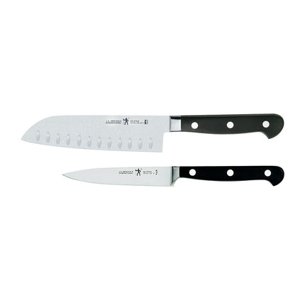 Bộ Dao Gọt & Dao Santoku Henckels 1012092 Thép Không Gỉ Cán Nhựa Đen