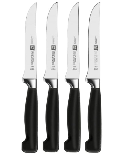 Bộ 4 Dao Bít Tết Henckels 39190-000 Cán Polypropylene Đen Thép Carbon Cao