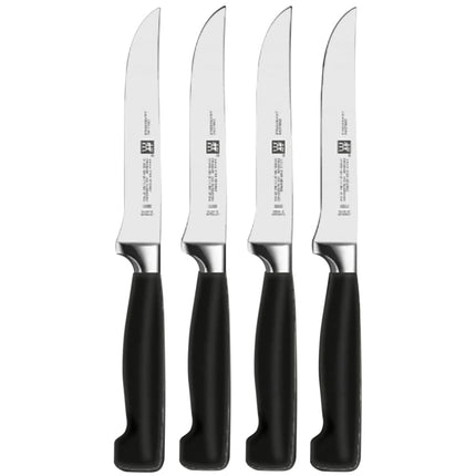Bộ 4 Dao Bít Tết Henckels 39190-000 Cán Polypropylene Đen Thép Carbon Cao