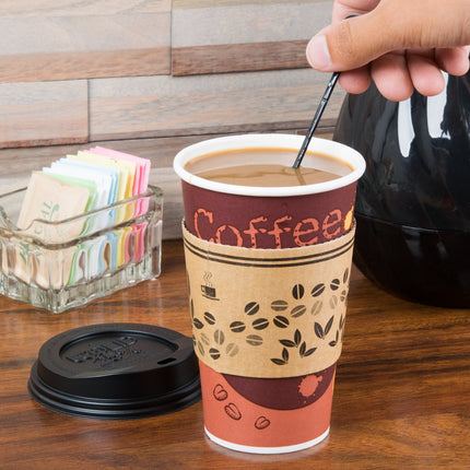 Que khuấy kiêm nút chặn đồ uống màu đen Royal Paper Stix To Go STRNPLUG-BK - Gói 200 cái