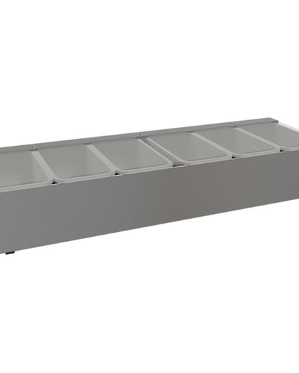 Khay Đựng Garnish Quầy Bar Glastender CCD 6 Ngăn - Nắp Phẳng Bản Lề