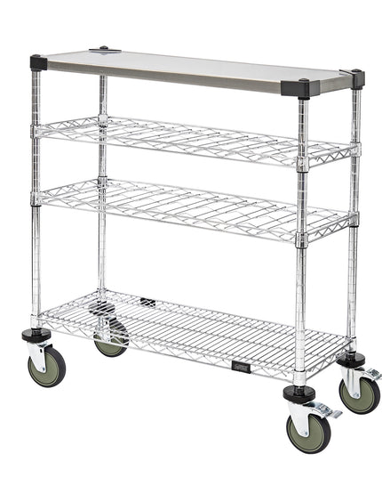 Xe Đẩy Tráng Miệng Chữ Nhật Quantum Food Service Thiết Kế Nhiều Tầng - Mạ Crôm (WRC-1436WSC-1SS)