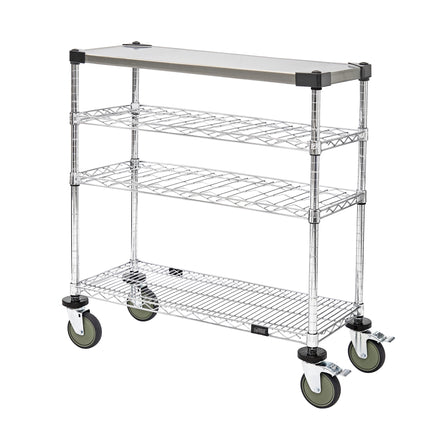 Xe Đẩy Tráng Miệng Chữ Nhật Quantum Food Service Thiết Kế Nhiều Tầng - Mạ Crôm (WRC-1436WSC-1SS)