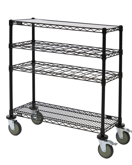 Xe Đẩy Tráng Miệng Chữ Nhật Quantum Food Service Thiết Kế Nhiều Tầng - Màu Đen (WRC-1448WSBK)