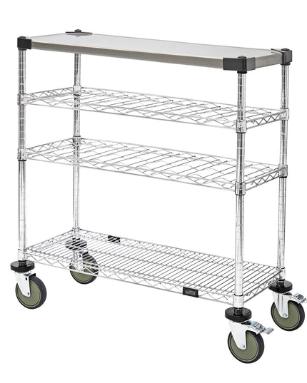 Xe Đẩy Tráng Miệng Chữ Nhật Quantum Food Service Thiết Kế Nhiều Tầng - Mạ Crôm (WRC-1448WSC-1SS)