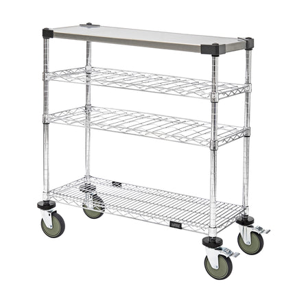 Xe Đẩy Tráng Miệng Chữ Nhật Quantum Food Service Thiết Kế Nhiều Tầng - Mạ Crôm (WRC-1448WSC-1SS)