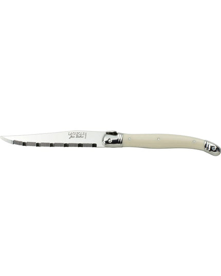 Dao Steak Laguiole 5393S057 22.9 cm Răng Cưa Cán Nhựa Ngà Thép Không Gỉ