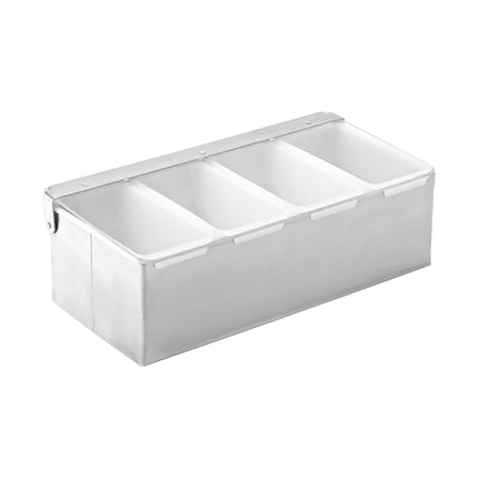 Khay Đựng Garnish Quầy Bar Steelite UF91102 4 Ngăn - Nắp Phẳng Bản Lề