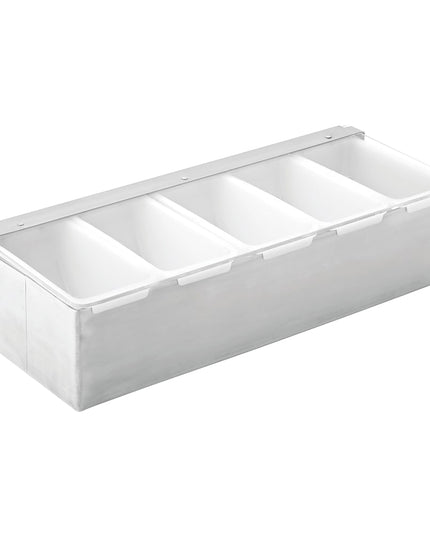 Khay Đựng Garnish Quầy Bar Steelite UF91103 5 Ngăn - Nắp Phẳng Bản Lề