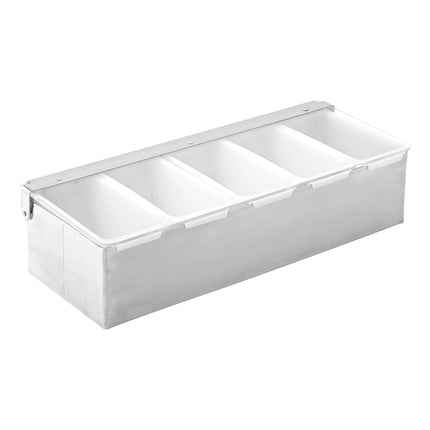 Khay Đựng Garnish Quầy Bar Steelite UF91103 5 Ngăn - Nắp Phẳng Bản Lề