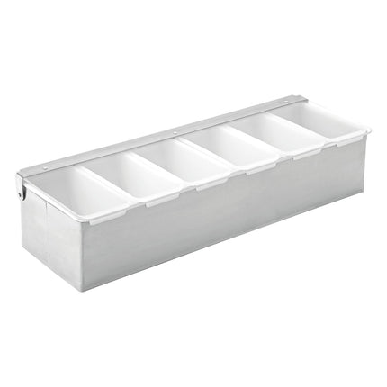 Khay Đựng Garnish Quầy Bar Steelite UF91104 6 Ngăn - Nắp Phẳng Bản Lề
