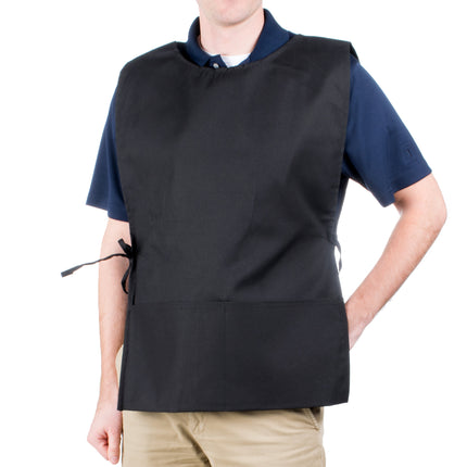 Tạp dề choàng (cobbler) vải poly-cotton điều chỉnh được Intedge đen, 2 túi