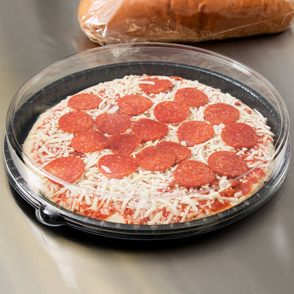 Khay pizza/bánh quy mang đi an toàn lò Solut 68155-CP 33 cm, đen, có nắp - Thùng 25 cái
