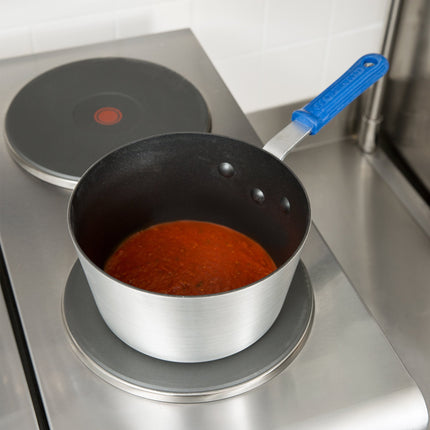 Nồi nấu sốt nhôm chống dính Vollrath Wear-Ever 2,6 lít thành nghiêng phủ SteelCoat x3 tay cầm silicone xanh - Z434212