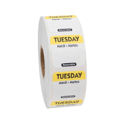 Nhãn Bảo Quản Thực Phẩm Vuông Gỡ Được National Checking Company 2.5 x 2.5 cm Thứ Ba Vàng (R102R)