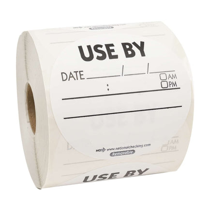 Nhãn Bảo Quản Thực Phẩm National Checking Company RUB3R Tròn 7.6 cm Trắng