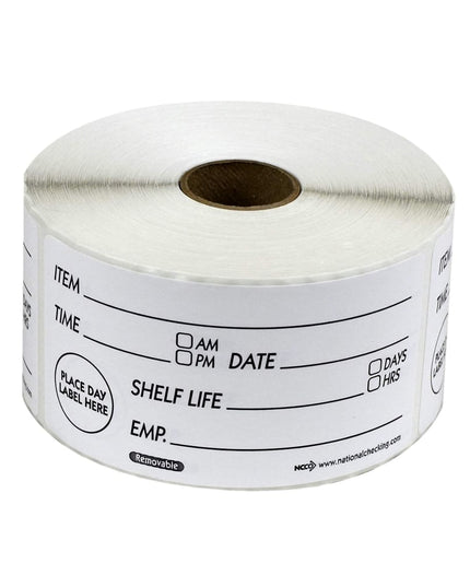 Nhãn Bảo Quản Thực Phẩm Chữ Nhật National Checking Company RSL24R 5.1 x 10.2 cm Trắng